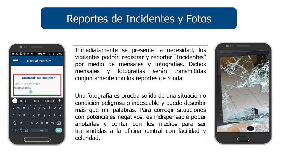 Gestión de reportes del control rondas Ares QR G